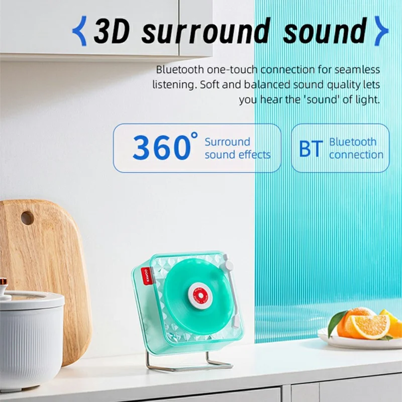 KAWOO Ice Candy Shape Bluetooth-compatible Speaker White Noise Sound Machine with Ambient Light - Green
