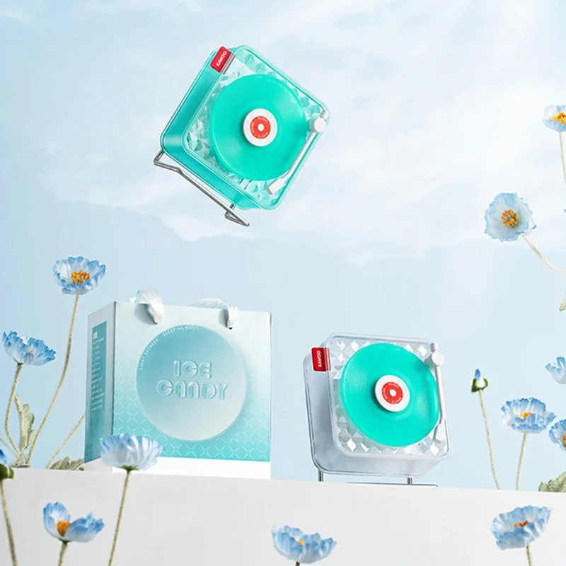 KAWOO Ice Candy Shape Bluetooth-compatible Speaker White Noise Sound Machine with Ambient Light - Green