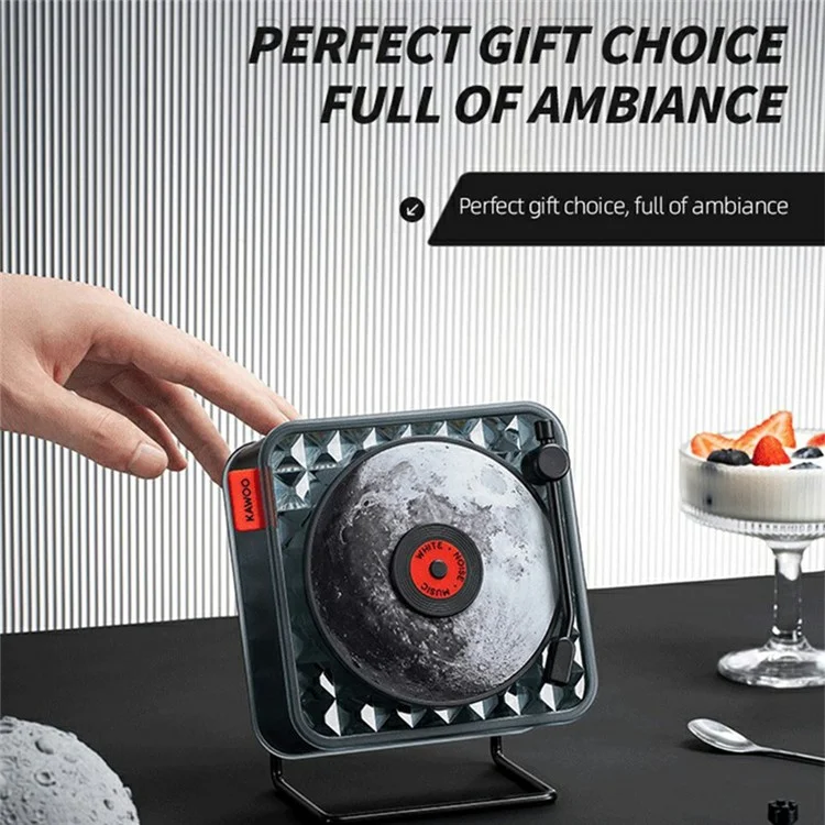 KW02 Bluetooth-compatible Retro Speaker White Noise Machine Bedroom Clock Ambient Light Wireless Sound Box