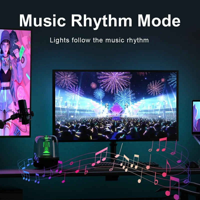 DX23014-1-32inch For 32 Inch Monitor RGB Color Gaming Light Strip Smart Control PC Sync Backlight Light Bar