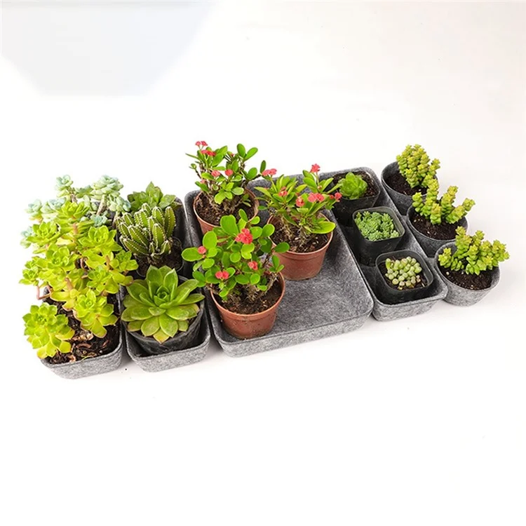 8Pcs / Set Schubladen-Organizer, Aufbewahrungsboxen, Filz-Aufbewahrungskästen, Einsätze, Werkzeugbehälter für Zuhause, Schlafzimmer, Wohnzimmer, Büro - Hellgrau