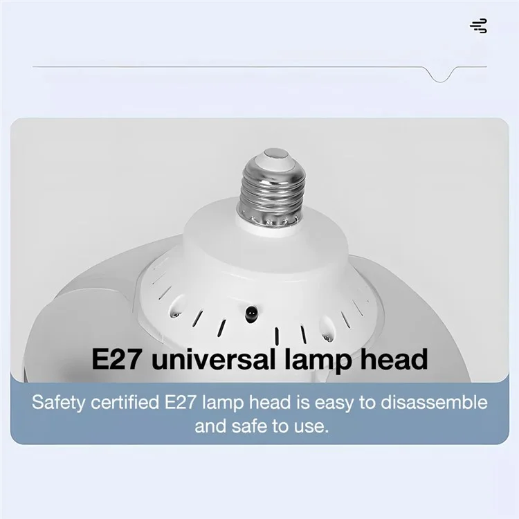 Remote / APP Control E27 Base 3 Speeds Hidden Blade Fan Light 48W Dimmable Household Ceiling Lamp