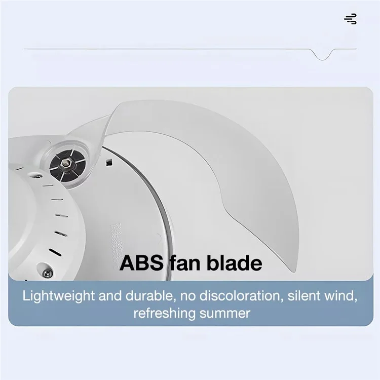Remote / APP Control E27 Base 3 Speeds Hidden Blade Fan Light 48W Dimmable Household Ceiling Lamp