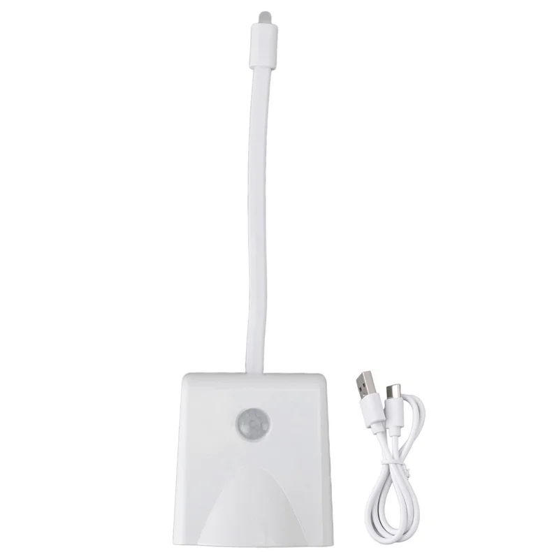 F16 2Pcs Rechargeable Toilet Bowl Light RGB Ambient Light Motion Sensor Projection Night Light for Bathroom