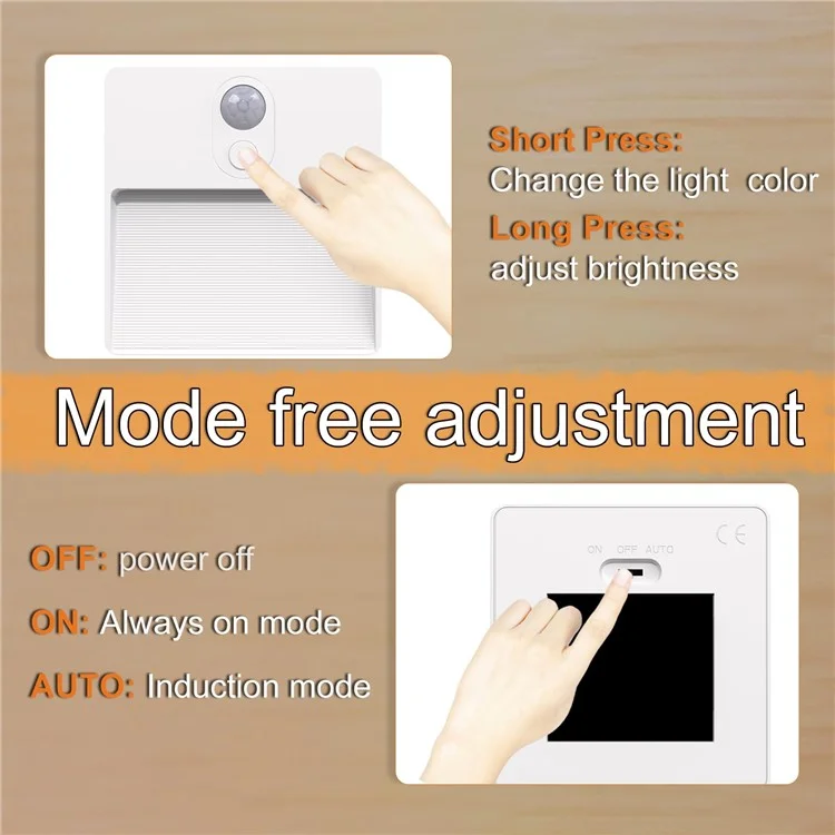 F11 Intelligent Motion Sensor Light Magnetic Wall Lamp Rechargeable RGB LED Night Light