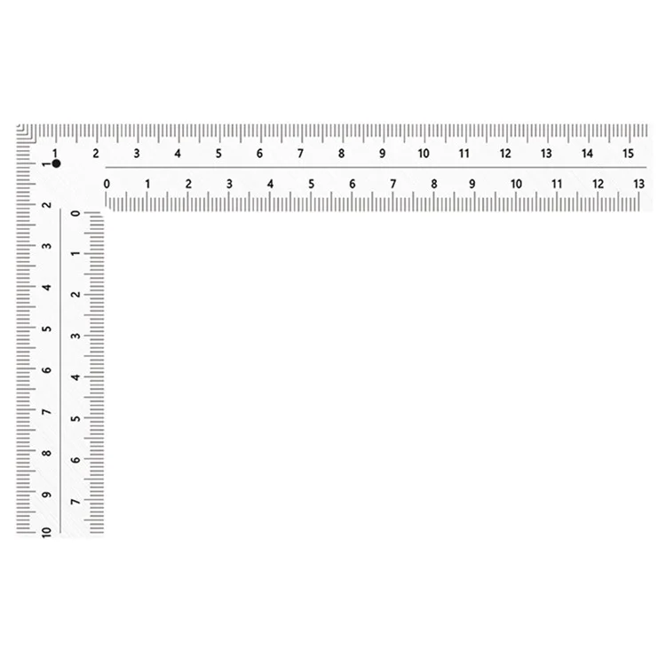 Righello ad L in acciaio inossidabile da 100x50mm, strumento di misurazione di precisione per falegnameria e lavori in pelle