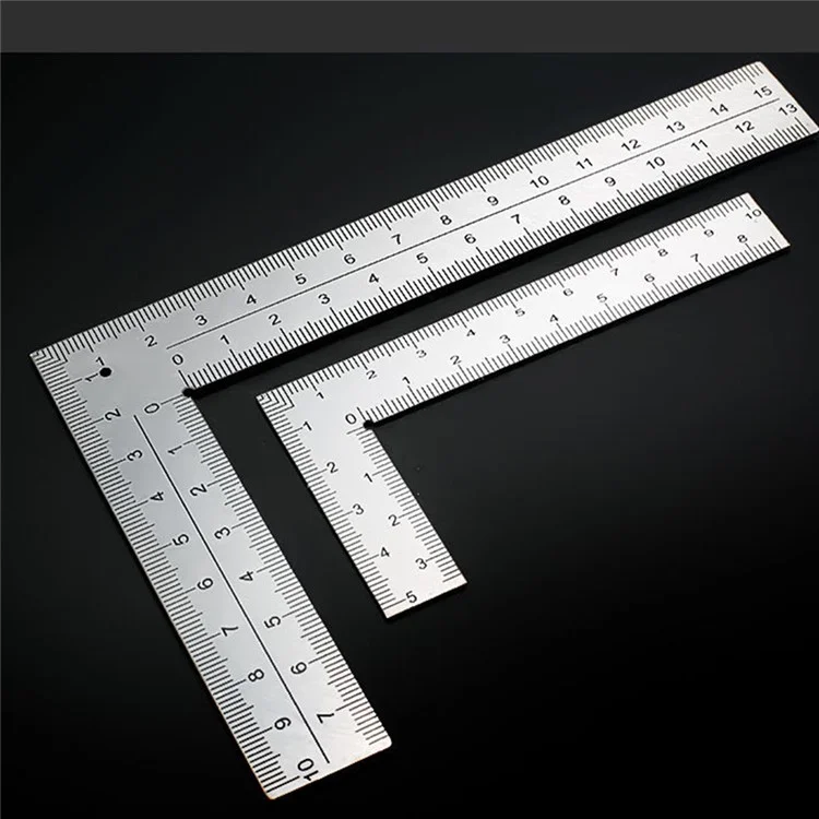 Righello ad L in acciaio inossidabile da 100x50mm, strumento di misurazione di precisione per falegnameria e lavori in pelle