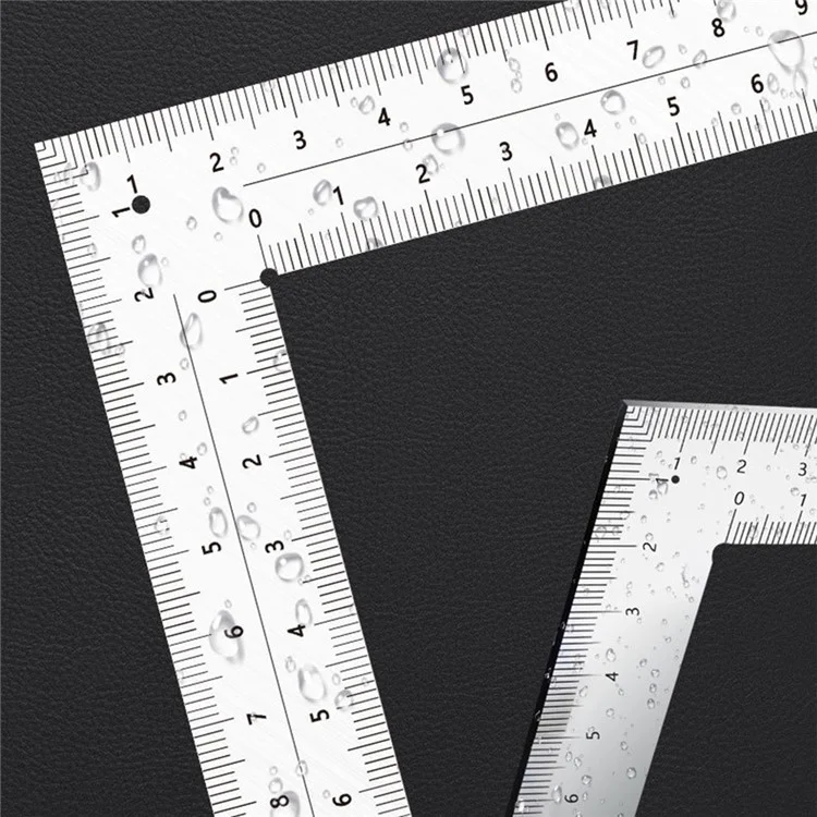 Righello ad L in acciaio inossidabile da 150x100 mm, strumento di misurazione di precisione per falegnameria e cuoio