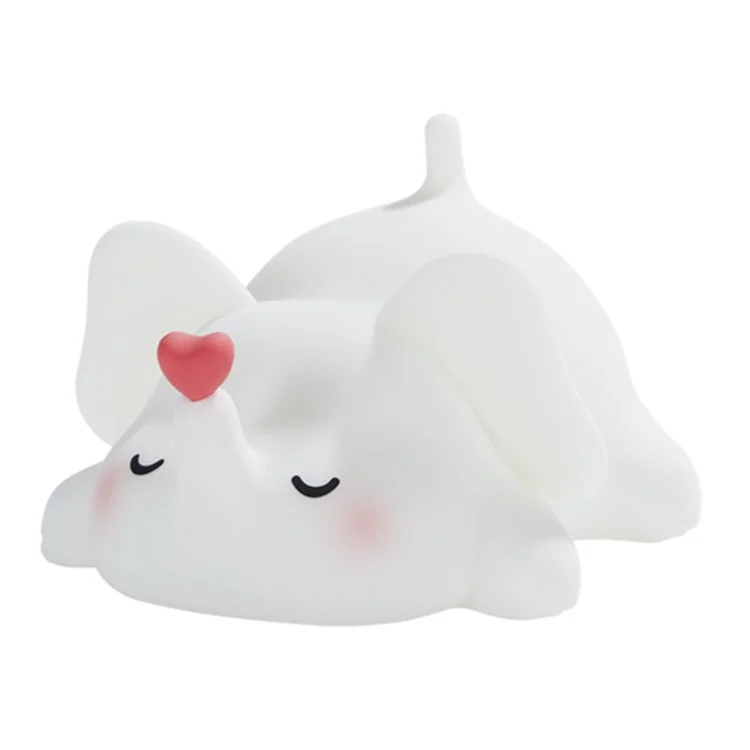 Lampe de nuit en silicone Éléphant Adorable pour Chambre d'Enfants - Lumière Tactile Rechargeable (Certifiée CE ROHS FCC CPC EN71)