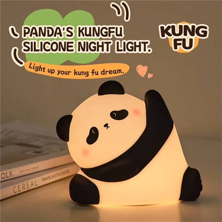 Panda Silicone Night Lamp For Kids Bedroom USB Rechargeable Touch Control Light (CE ROHS FCC CPC EN71 Certified)