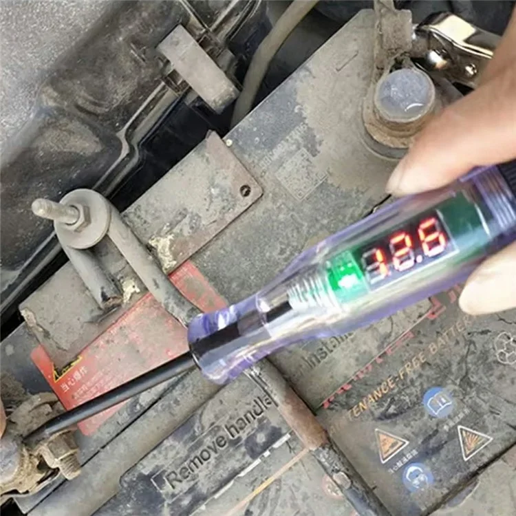 Stylo testeur de tension numérique Réparation de circuit électrique automobile Gamme 5-90V Outil de diagnostic automobile