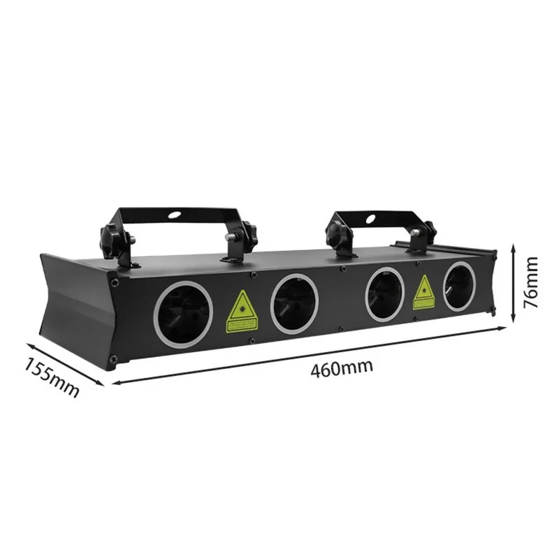 4 Fasci Luce Laser Animazione Luce KTV Bar Scanner Suono Attivato Lampada da Palcoscenico con Telecomando