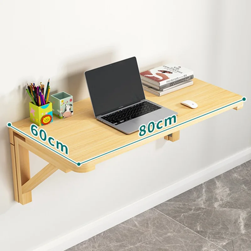 80 x 60cm Wooden Table Space Saving Folding Wall Mounted Desk for Dining / Computer / Study