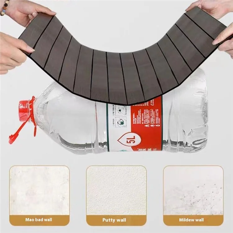 60cm Width Waterproof PET Self Adhesive Wallpaper for Roof Ceiling Wall Renovation, Length: 10m - Wood Brown