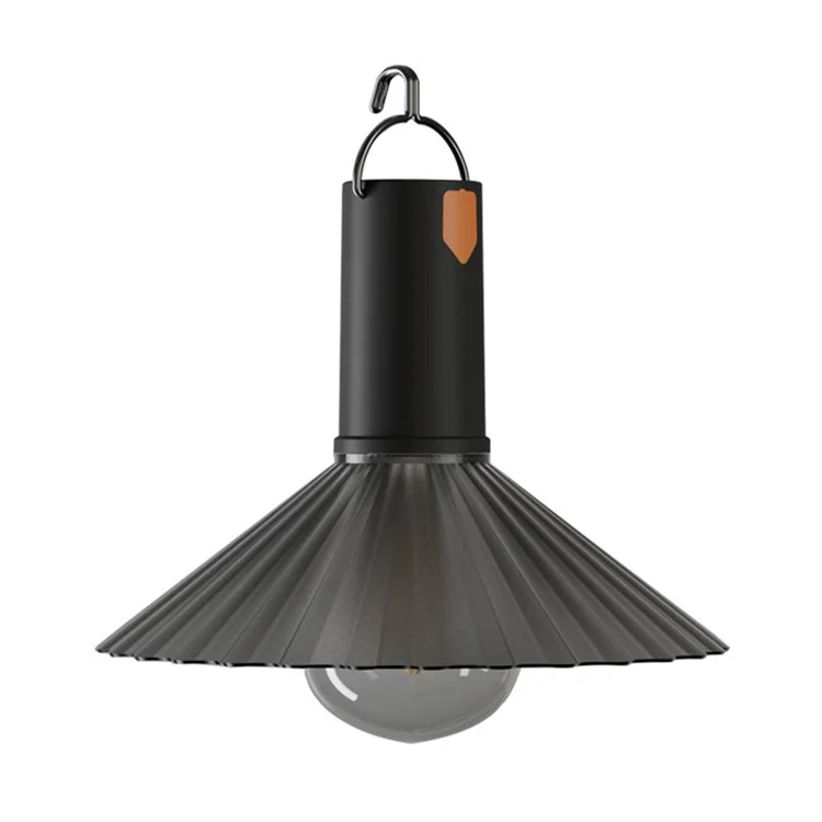 Luce da Campeggio Portatile Stringa di Luci Festivaliere Lampada Notturna Decorazione Esterna per Tenda di Natale Illuminazione d'Atmosfera Design Lampadina Ovale - Nero