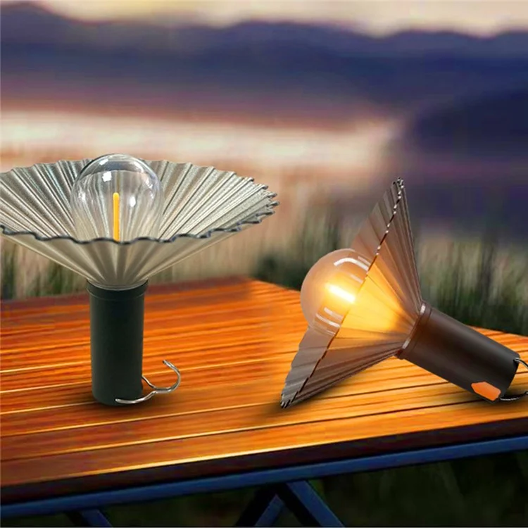Portable Camping Light Festival String Lights Night Lamp Outdoor Tent Christmas Decor Ambiance Lighting Oval Bulb Design - Pink