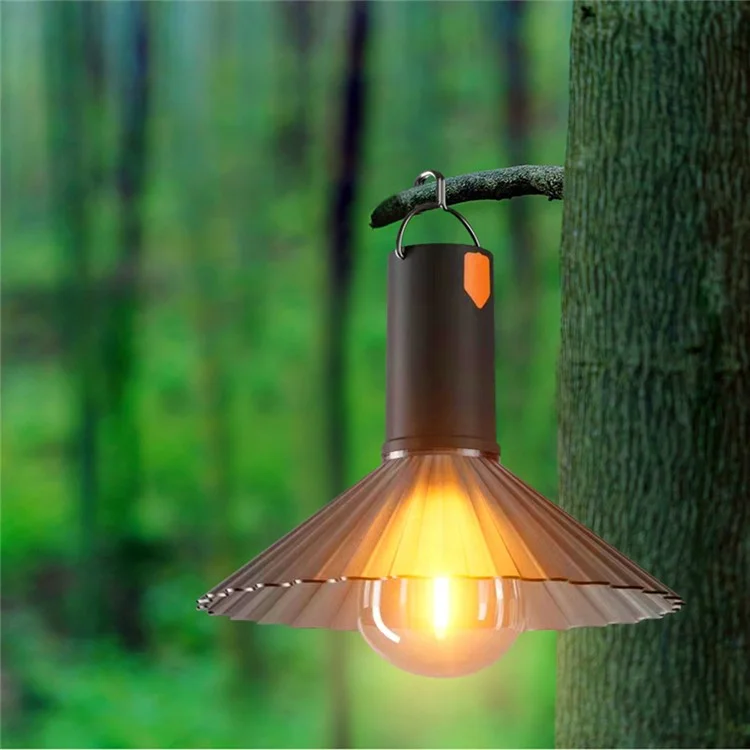 Portable Camping Light Festival String Lights Night Lamp Outdoor Tent Christmas Decor Ambiance Lighting Oval Bulb Design - Pink