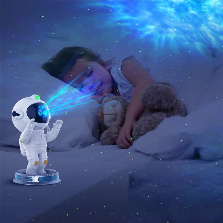 Astronaut Starry Sky Projector Night Light USB Powered Remote Control Ambient Lamp with Timer Function