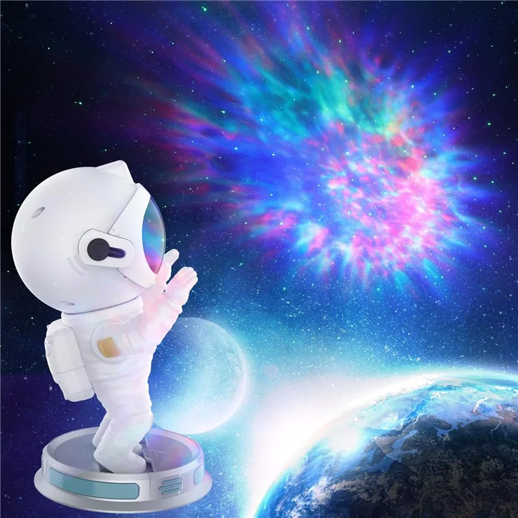 Astronaut Starry Sky Projector Night Light USB Powered Remote Control Ambient Lamp with Timer Function