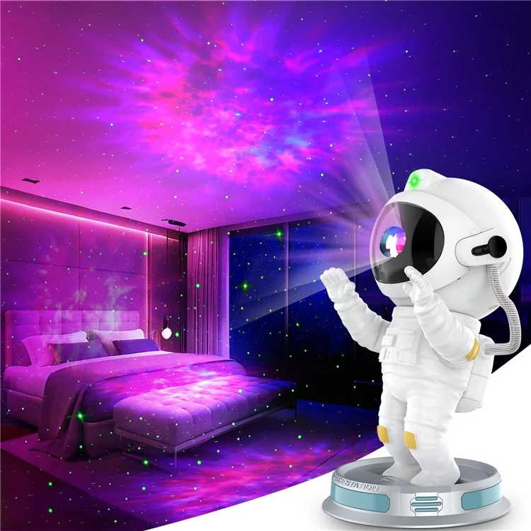 Astronaut Starry Sky Projector Night Light USB Powered Remote Control Ambient Lamp with Timer Function