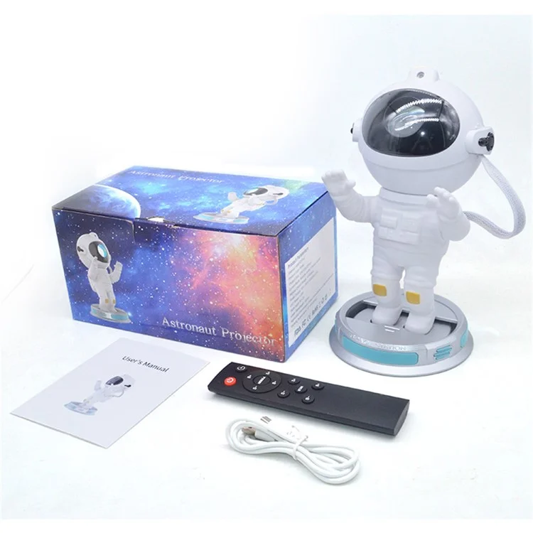 Astronaut Starry Sky Projector Night Light USB Powered Remote Control Ambient Lamp with Timer Function