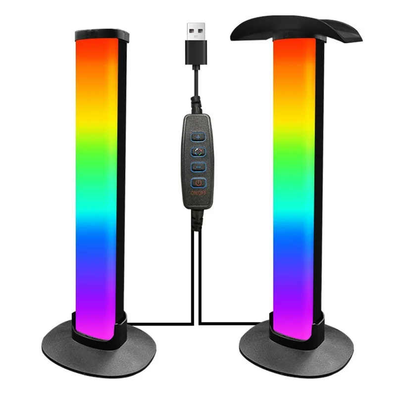 Soporte para Auriculares de Juego KBB-61 con Base Ovalada RGB y Lámpara de Ambiente con Control por Cable
