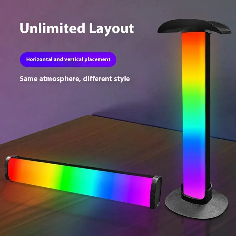 Soporte para Auriculares de Juego KBB-61 con Base Ovalada RGB y Lámpara de Ambiente con Control por Cable
