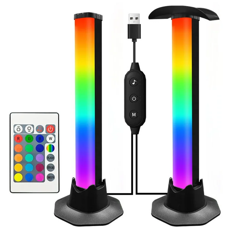 KBB-62 Wire + Remote Control Octagonal Base Desktop Ambient Light with Gaming Headphone Stand Atmosphere Lamp