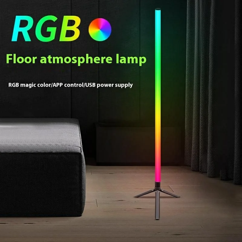 KBB-45 RGB Floor Lamp Music Sync Ambient Light for Bedroom  /  Living Room, Button + Remote + APP Control