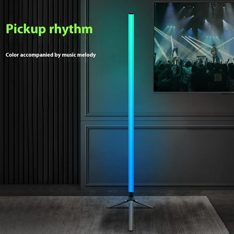 KBB-45 RGB Floor Lamp Music Sync Ambient Light for Bedroom  /  Living Room, Button + Remote + APP Control
