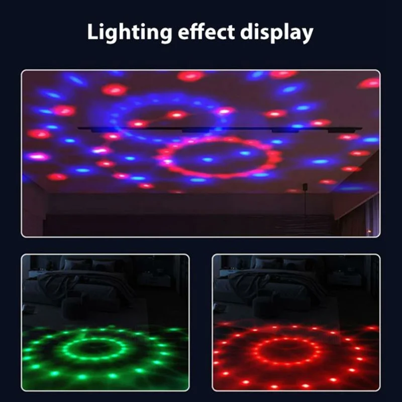3W Sound Activated Striped Mini Magic Ball LED Light RGB Stage Lamp for KTV Bar (With Remote)