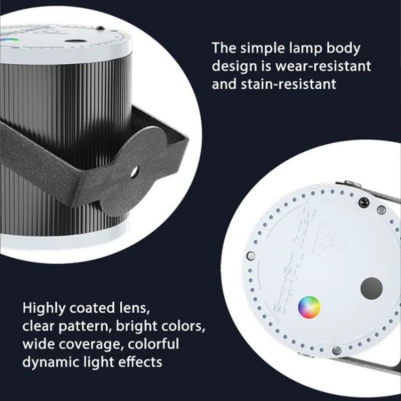Starry Sky Laser Projector Light with Bracket Sound Activated LED Stage Lamp for Party KTV (Without Remote)