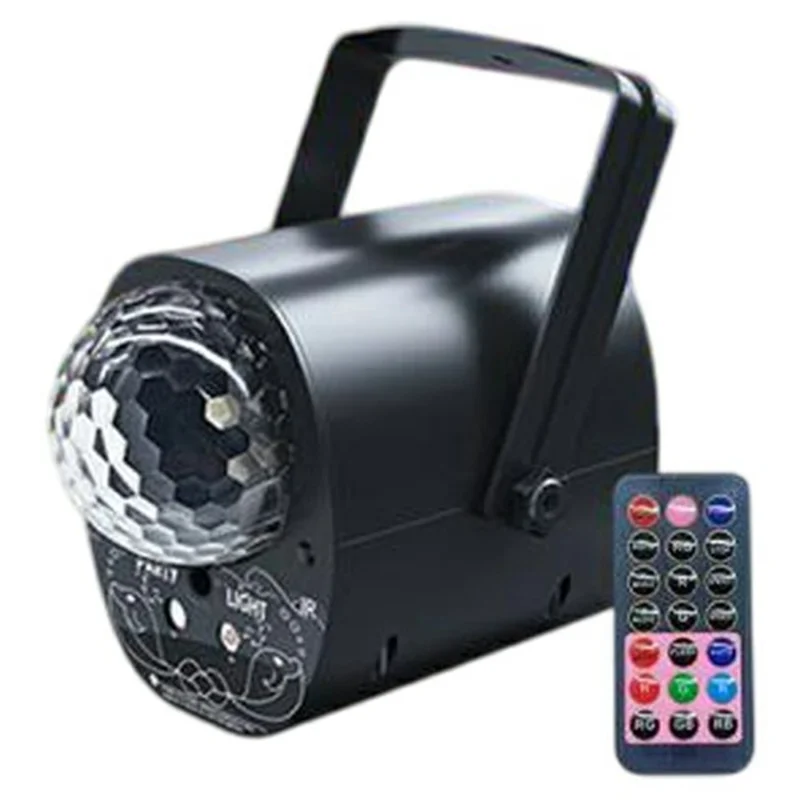 LED Stage Laser Projector Light with Handle Sound Activated Disco Ball Lamp for Party / Bar / KTV (With Remote)