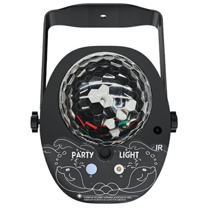 LED Stage Laser Projector Light with Handle Sound Activated Disco Ball Lamp for Party / Bar / KTV (With Remote)