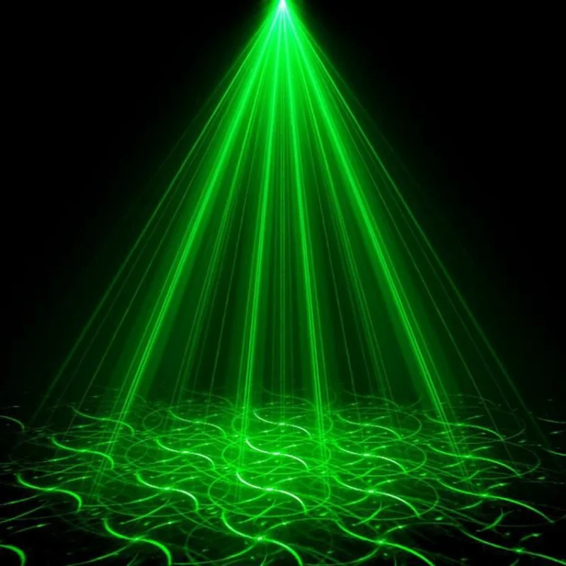 10W Square LED Stage Light with Remote Control Laser Projector Sound Activated Strobe Lamp for Home / Bar / KTV - US Plug