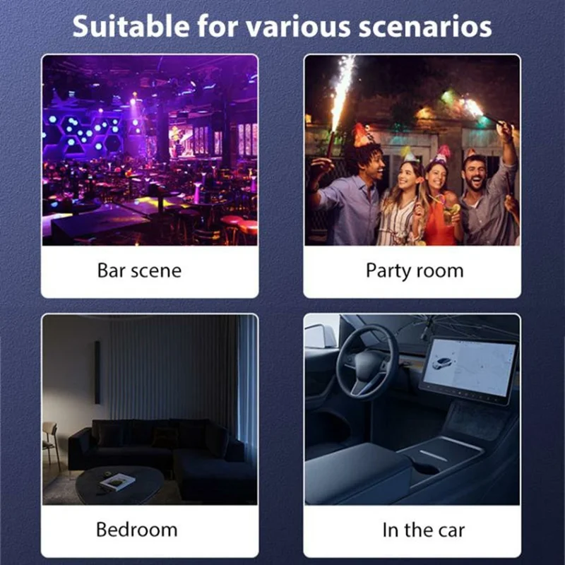 10W Square LED Stage Light with Remote Control Laser Projector Sound Activated Strobe Lamp for Home / Bar / KTV - US Plug