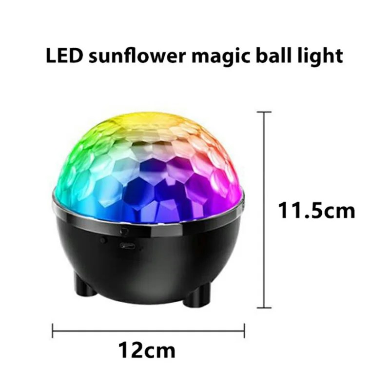 Remote Control 6 Color Rotating Disco Magic Ball Light RGB LED Party Lamp for KTV Bar Stage