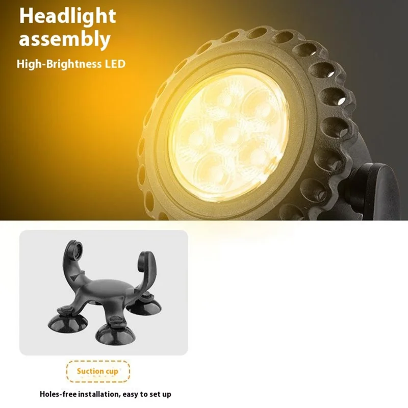 TS-S5405 5 in 1 Solar Underwater Lights IP68 Waterproof Pond Fish Tank Landscape Lamp, Suction Cup Type