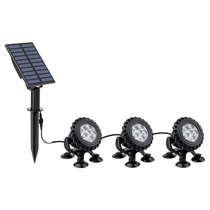 TS-S5405 3-in-1 Solar Unterwasser-Leuchten IP68 Wasserdicht Teich Fisch-Tank Landschaftslampe, Saugnapftyp