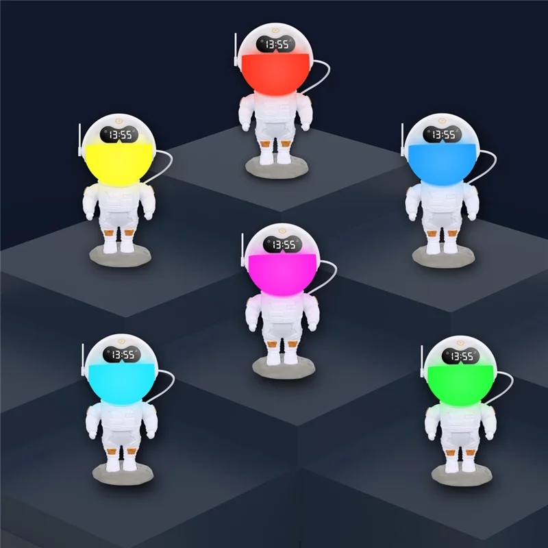 GR-20 Standing Astronaut RGB Color Changing Night Light Alarm Clock White Noise Machine Bluetooth-compatible Speaker