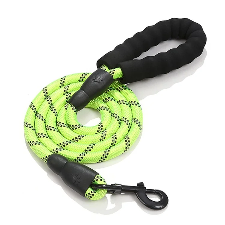Dog Leash Dog Training Rope Dog Walking Lead Leash with Soft EVA Padded Handle and Reflective Threads - Green