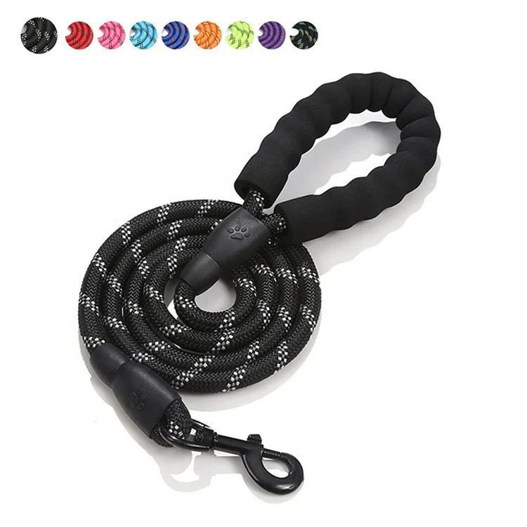 Dog Leash Dog Training Rope Dog Walking Lead Leash with Soft EVA Padded Handle and Reflective Threads - Green