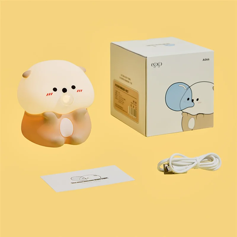 A066 Otter Lampada Notturna con Bolle di Sapone Squishy Adorabile in Silicone