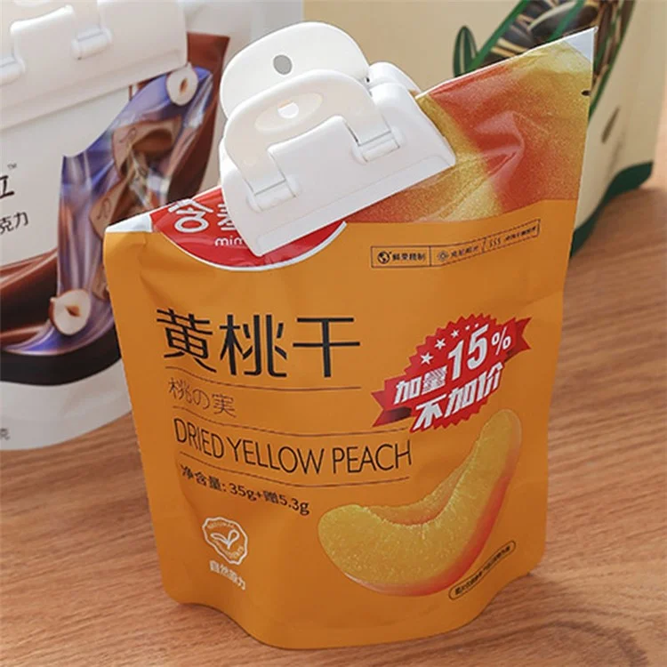 2PCS Food Bag Sealing Clips for Bread Bag, Cereal Bag, Office Document, Snack, Potato Chip Bag (Size: S)