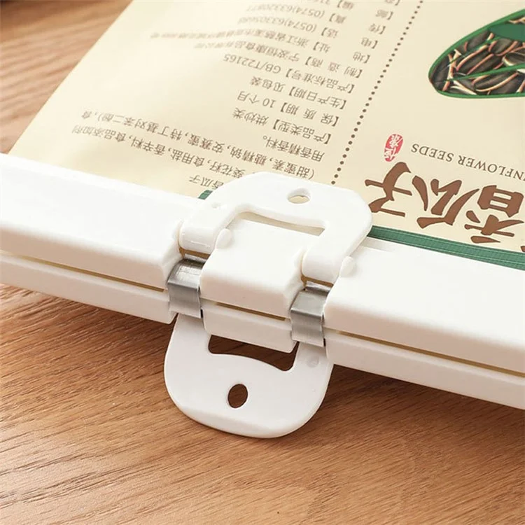 2PCS Food Bag Sealing Clips for Bread Bag, Cereal Bag, Office Document, Snack, Potato Chip Bag (Size: S)