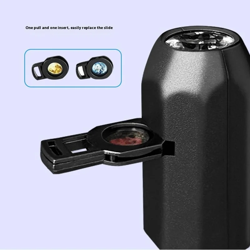 Lámpara de Proyección de Planetas con 10 Diapositivas, Alimentada por USB, Rotación 360 Grados, Luz Nocturna LED para Habitación Infantil