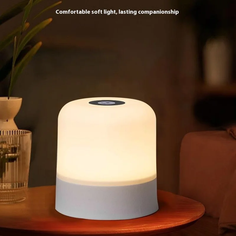 Lampada da Comodino Ricaricabile con Batteria Integrata da 2400mAh, Controllo Touch, 3 Temperature Colore per Camera da Letto