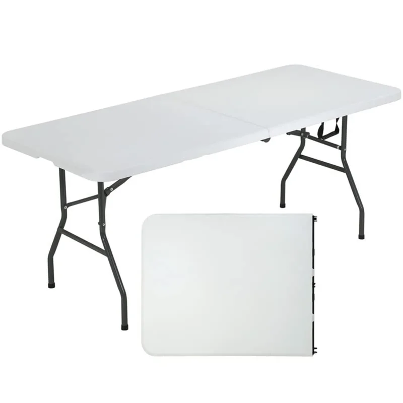 Portable Folding Table Steel + HDPE 1.8m Outdoor Camping Long Desk Home Office Dining Table