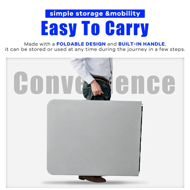 Portable Folding Table Steel + HDPE 1.8m Outdoor Camping Long Desk Home Office Dining Table