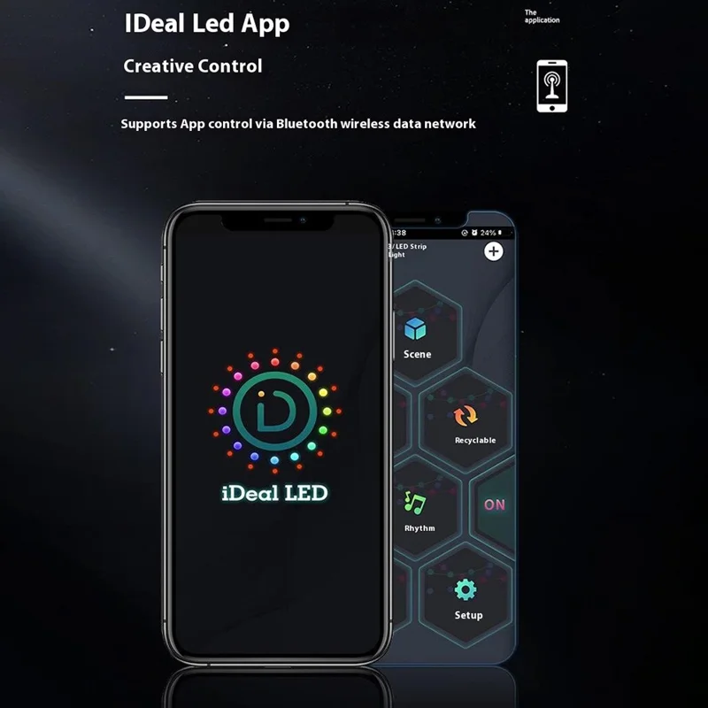 5m 50 LEDs USB Powered RGB Smart LED String Light Music Rhythm App Control Waterproof DIY Ambient Lamp